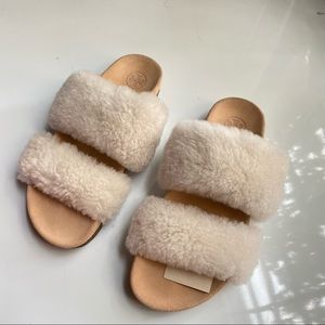 Tory Burch Sheldon Shearling Slide Womens Sz 7